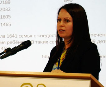 Yelena Kornetova with report “Family and Childhood Safety”