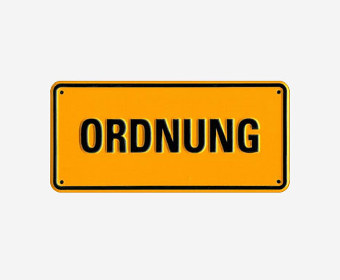  Plāksne ar uzrakstu «Ordnung»